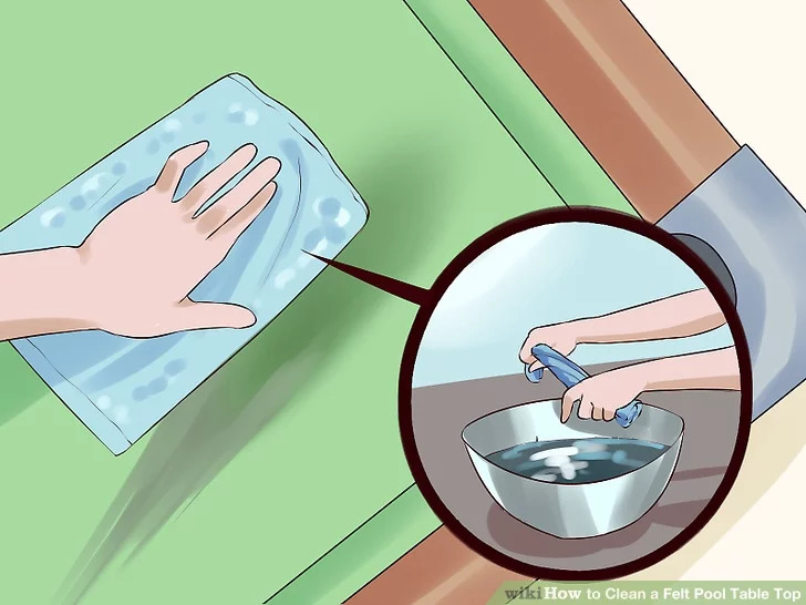 Blot the spill with a white towel dampened with water