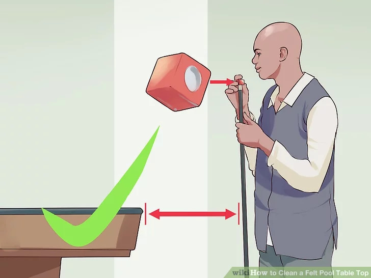 Chalk your cue away from the table top