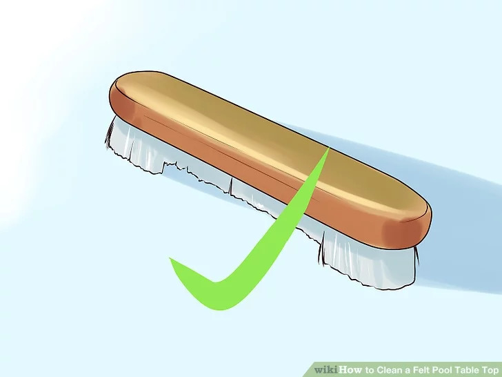 Use only a pool table brush